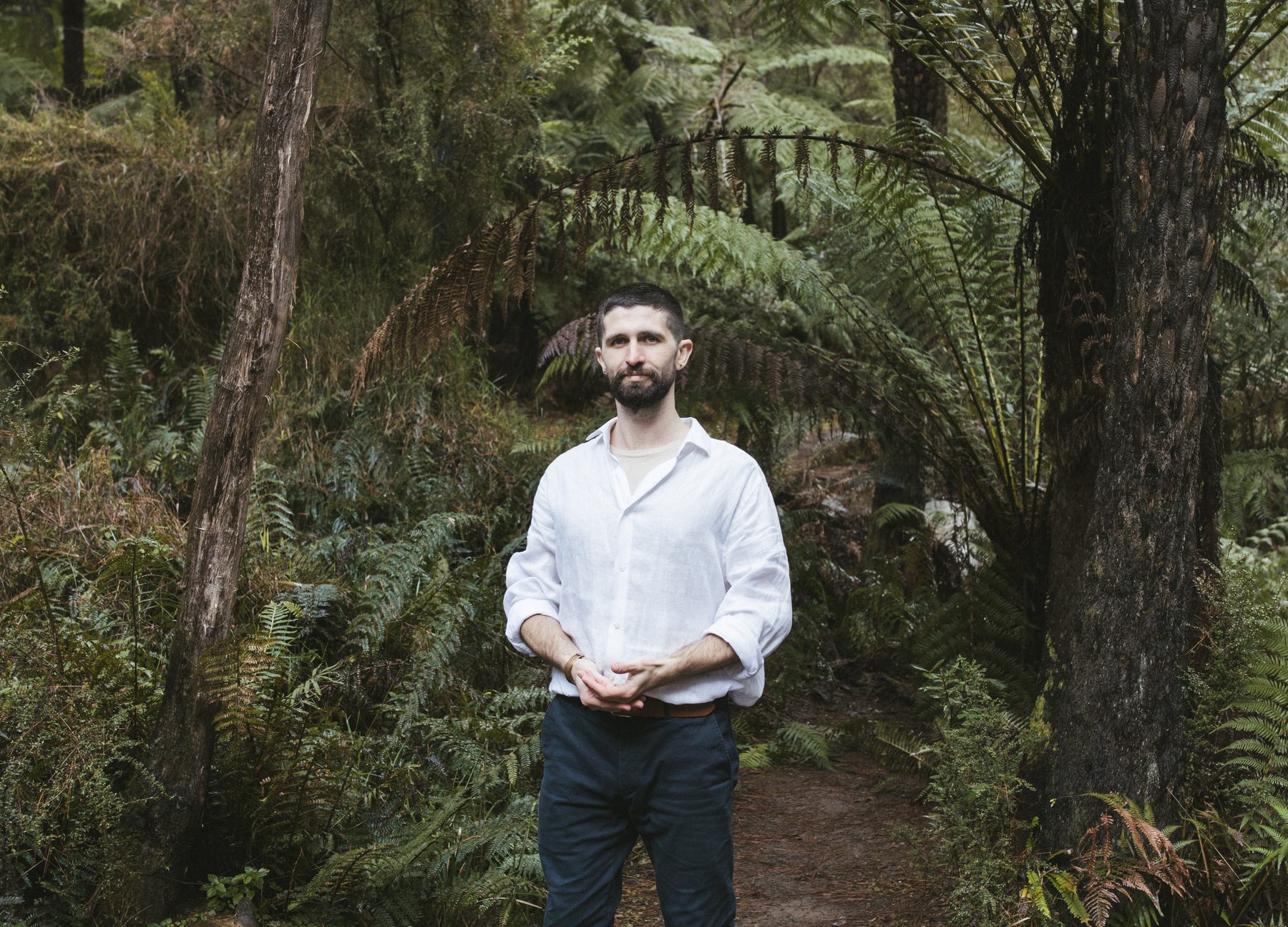 Jacob on a forest path