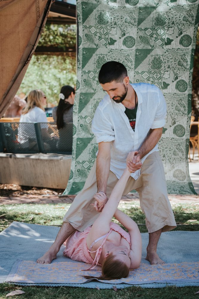 Jacob Cooke-Tilley performing Zenthai Shiatsu